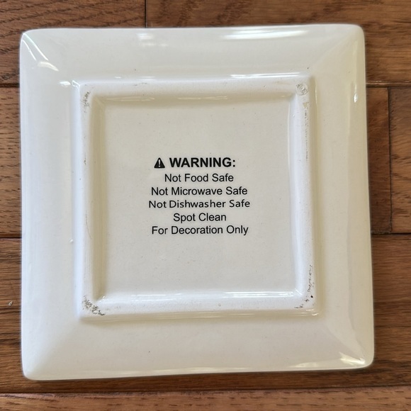 🩷 Two Square plates Floral and Polka Dot hello love pink gold - Picture 4 of 7